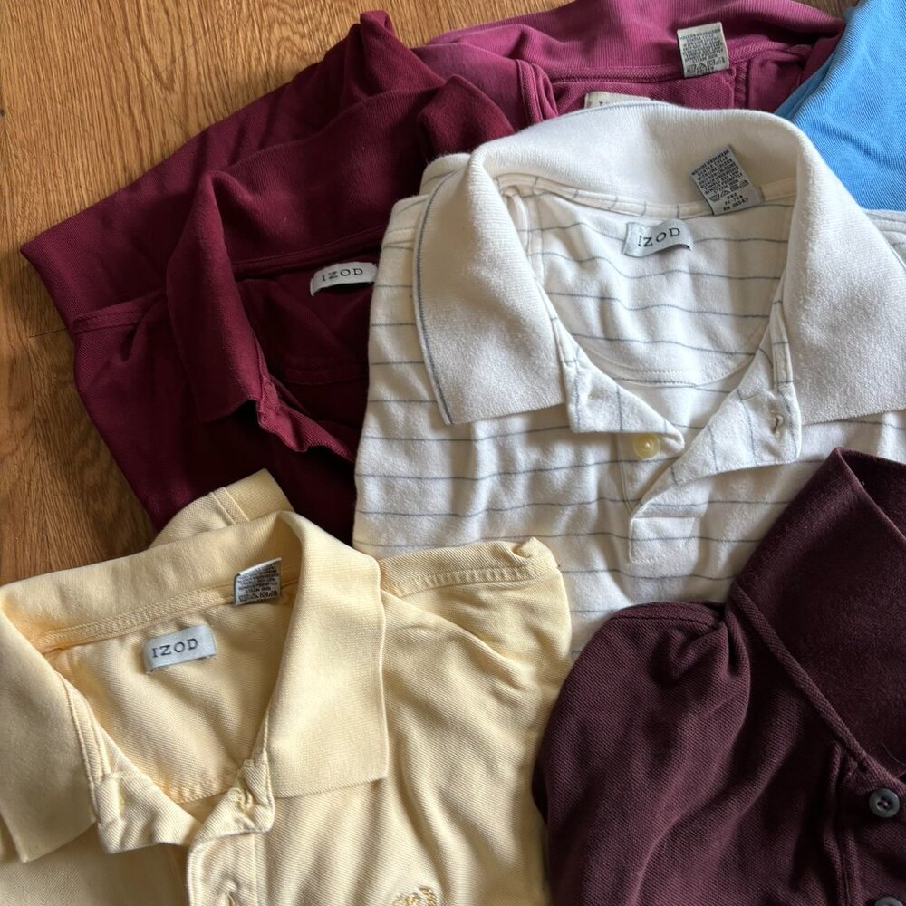 Izod Lot of 8 Short Sleeve Shirts XL - Picture 4 of 6